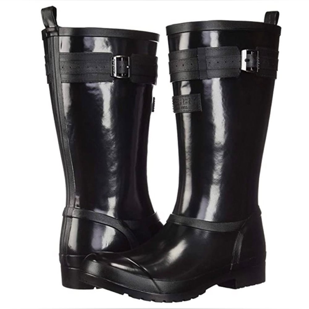 Sperry Walker Atlantic Rubber Rain Boot in Black Waterproof Shoe